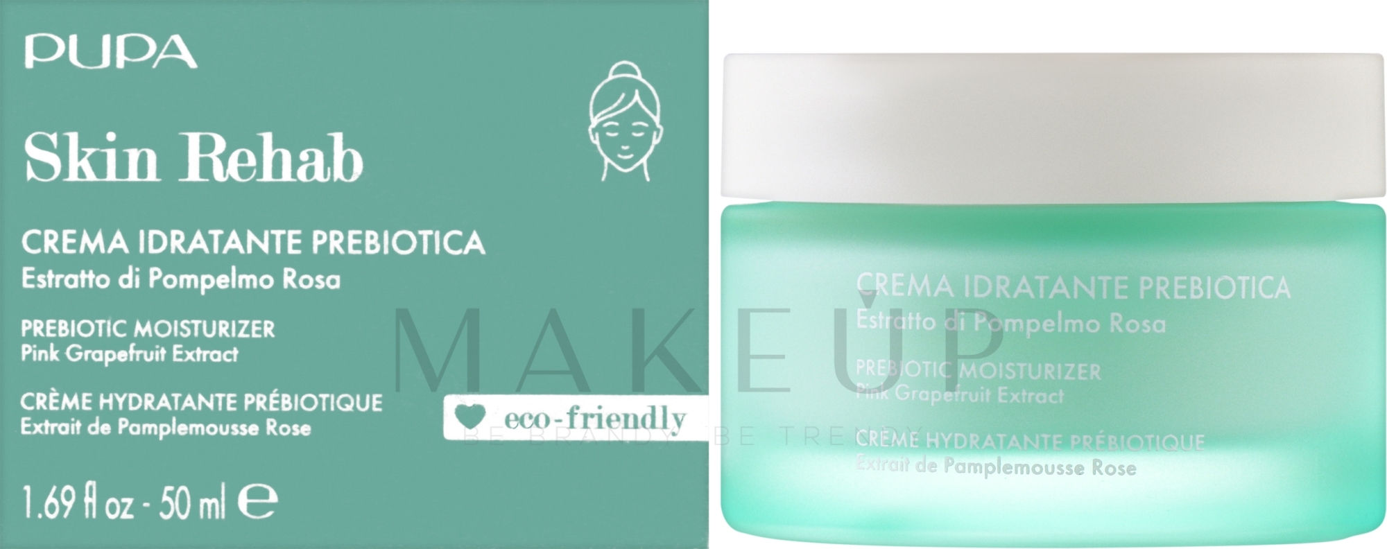 Feuchtigkeitscreme für das Gesicht mit Präbiotika - Pupa Skin Rehab Prebiotic Moisturizer — Bild 50 ml