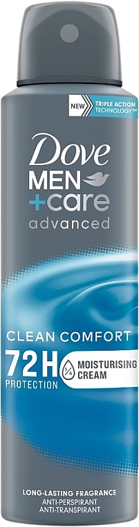 Deospray Antitranspirant Clean Comfort - Dove Men+Care Advanced Clean Comfort Antiperspirant — Bild N1
