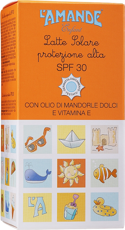 Sonnenschutzmilch für Kinder mit Vitamin E, Reiskleie- und Süßmandelöl SPF 30 - L'Amande Enfant Sunscreen Milk SPF 30 — Bild N3
