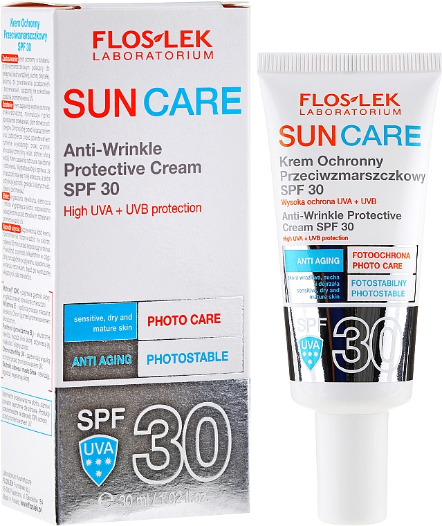Anti-Falten Sonnenschutzcreme SPF 30 - Floslek Sun Protection Cream SPF30 — Bild N1