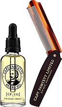 Set - Captain Fawcett Beard Oil & Foldable Beard Comb Gift Set (beard/oil/50ml + comm/1pcs) — Bild N2