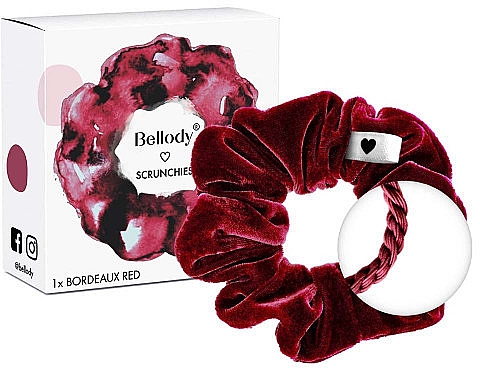 Scrunchie-Haargummi bordeaux red 1 St. - Bellody Original Scrunchie — Bild N2