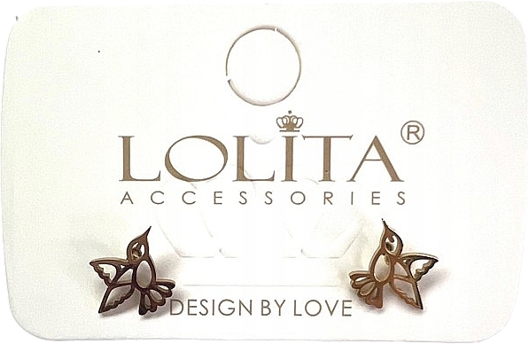 Ohrringe für Frauen Kolibri golden - Lolita Accessories — Bild N2