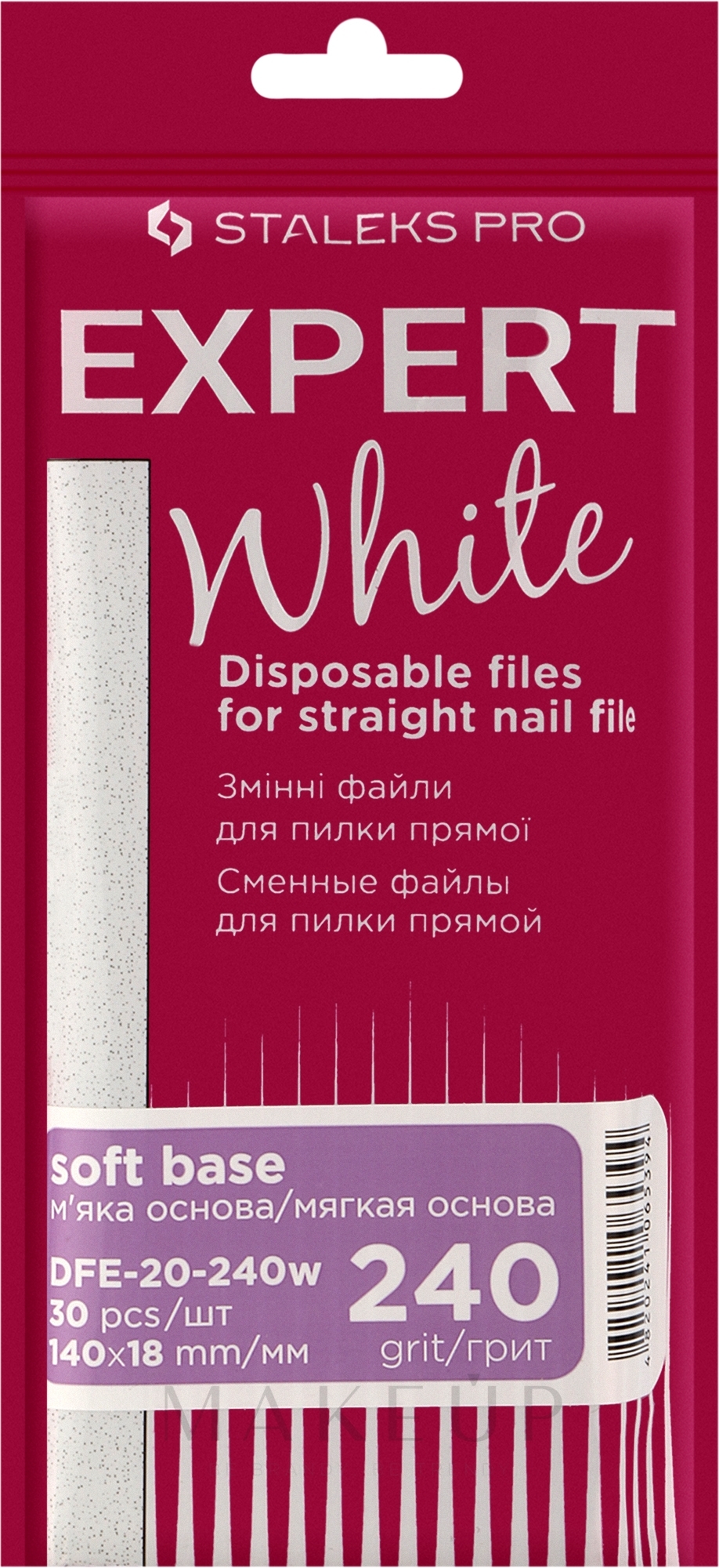 Ersatzfeilenblätter weiß 240 Körnung 30 St. - Staleks Pro Expert White 20 — Bild 30 St.