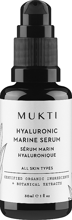 Hyaluronisches Meeres-Gesichtsserum - Mukti Organics Hyaluronic Marine Serum  — Bild N1