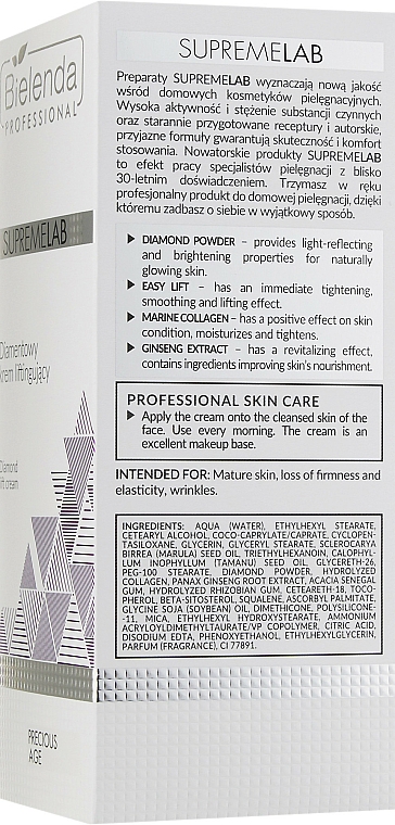 Gesichtscreme mit Lifting-Effekt - Bielenda Professional SupremeLab Diamond Lift Cream — Bild N3