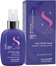 Leave-in-Spray für das Haar mit Anti-Gelbstich-Effekt - AlfaParf Milano Semi Di Lino Blonde Anti-Yellow Spray — Bild N2