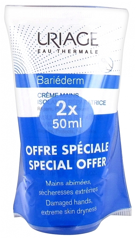 Handpflegeset - Uriage Bariederm Creme Mains Isolante Reparatrice (Handcreme 2x50ml) — Bild N1