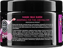 Haarmaske mit Seidenproteinen - Ronney Professional Silk Sleek Smoothing Mask — Bild N2