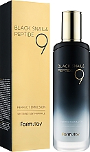 Emulsion mit schwarzem Schneckenschleim und Peptiden - FarmStay Black Snail & Peptide9 Perfect Emulsion — Bild N2