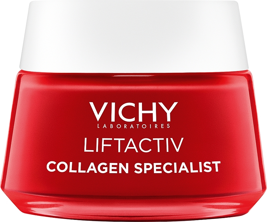 Straffende Anti-Aging Tagescreme für das Gesicht mit Biopeptide, Vitamin C und vulkanischem Wasser - Vichy Liftactiv Collagen Specialist