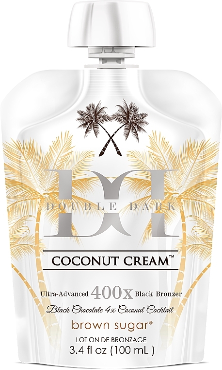 Solariumcreme mit ultradunklen Bronzern - Tan Incorporated Double Dark Black Chocolate Coconut Cream 400X (Doypack)  — Bild N1