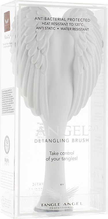 Entwirrbürste weiß-grau 18,7 cm - Tangle Angel 2.0 Detangling Brush White/Grey