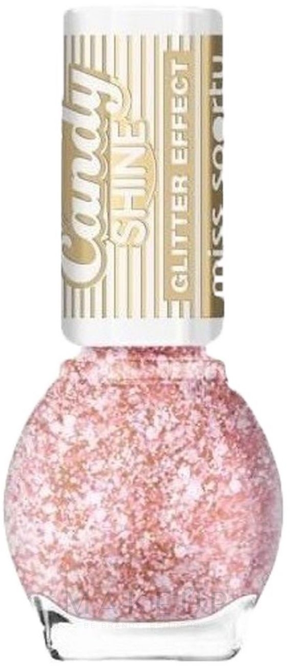 Nagellack mit Glitter - Miss Sporty Candy Shine Glitter Effect — Bild 002 - Pink Marshmallow