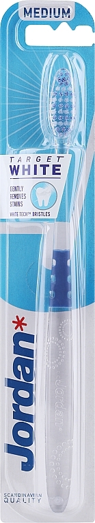 Zahnbürste mittel blau - Jordan Target White — Bild N1