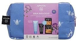 Abschminkpad-Set - Apivita Aqua Beelicious Rich Texture (f/cr/40ml + cl/gel/50ml + f/mask/2x8ml + bag) — Bild N2