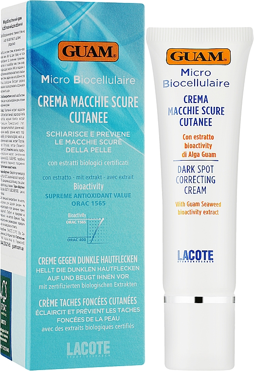 Mikrozelluläre Aufhellungs-Gesichtscreme - Guam Micro Biocellulaire Crema Macchie Scure Cutanee — Bild N2