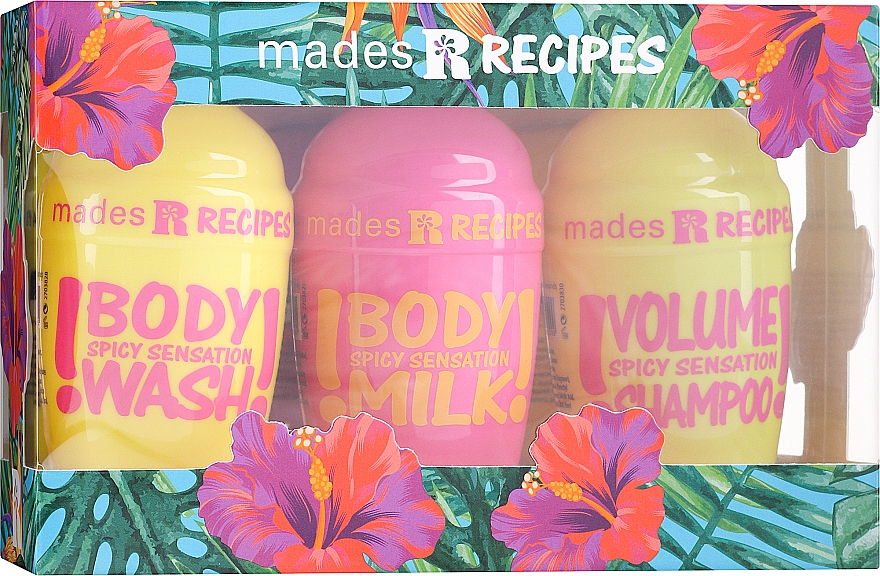 Körperpflegeset - Mades Cosmetics Recipes Spicy Sensation (Shampoo 100ml + Duschgel 100ml + Körpermilch 100ml) — Bild N1