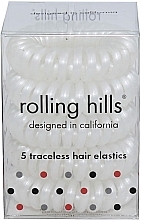 Düfte, Parfümerie und Kosmetik Spiral-Haargummis 5 St. weiß - Rolling Hills 5 Traceless Hair Rings White