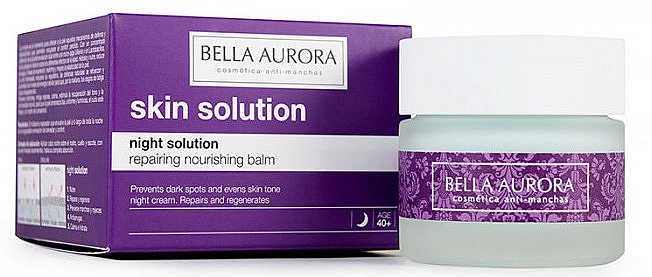 Aufbauendes und reichhaltiges Nachtbalsam - Bella Aurora Night Solution Repairing Nourishing Balm — Bild N1