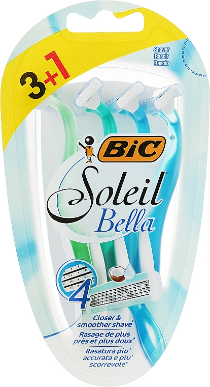 Einwegrasierer für Damen, 4St. - Bic Soleil Bella — Bild N1