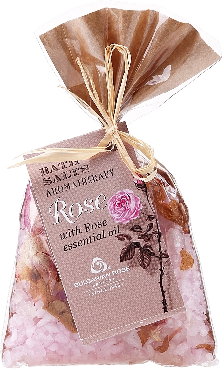 Badesalz mit Rosenöl und Rosenblüten - Bulgarian Rose Bath Salts Rose — Bild N3