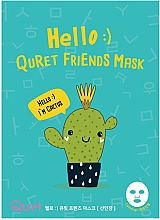 Düfte, Parfümerie und Kosmetik Beruhigende Tuchmaske für das Gesicht mit Kaktusextrakt - Quret Hello Friends Cactus Mask