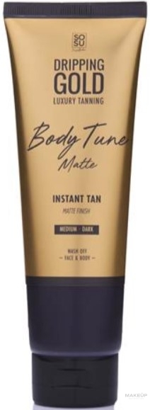 Mattierender Selbstbräuner für Gesicht und Körper - Sosu By SJ Body Tune Matte Instant Tan — Bild Medium Dark