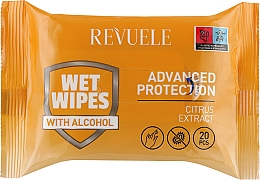 Feuchttücher mit Zitrusextrakt - Revuele Advanced Protection Wet Wipes Citrus Extracts — Bild N1