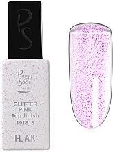 Nagelüberlack - Peggy Sage Top Finish Glitter Pink I-Lak — Bild N1