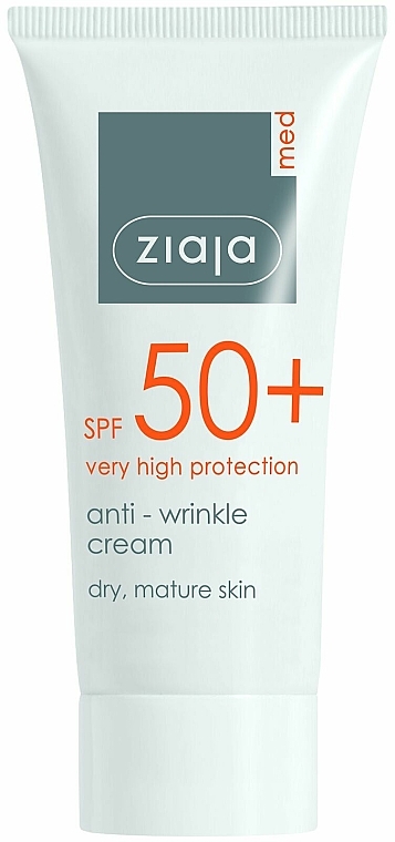 Anti-Falten Gesichtscreme für trockene und reife Haut mit SPF 50+ - Ziaja Med SPF 50+ — Bild N1