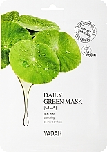 Beruhigende Tuchmaske mit Wassernebel-Extrakt - Yadah Daily Green Mask Cica — Bild N1