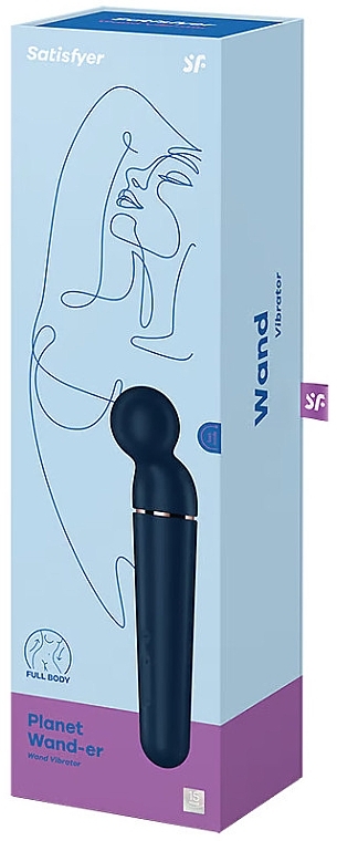 Vibrationsmassagegerät - Satisfyer Wand-er Woman Blue Rose Gold — Bild N1