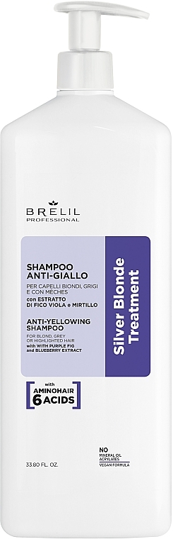 Anti-Gelbstich Shampoo - Brelil Silver Blonde Treatment Anti-Yellowing Shampoo — Bild N2