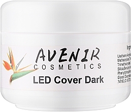 Gel zur Nagelverlängerung - Avenir Cosmetics LED Cover Dark — Bild N1