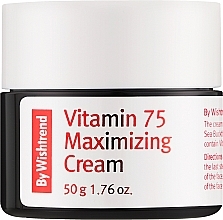 Düfte, Parfümerie und Kosmetik Feuchtigkeitsspendende und verjüngende Gesichtscreme mit 75% Sanddorn-Wasser, Sonnenblumenkern- und Macadamiaöl - By Wishtrend Vitamin 75 Maximizing Cream