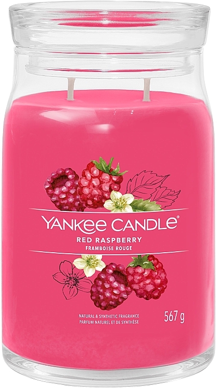 Duftkerze im Glas Rote Himbeere mit 2 Dochten - Yankee Candle Red Raspberry — Bild N1