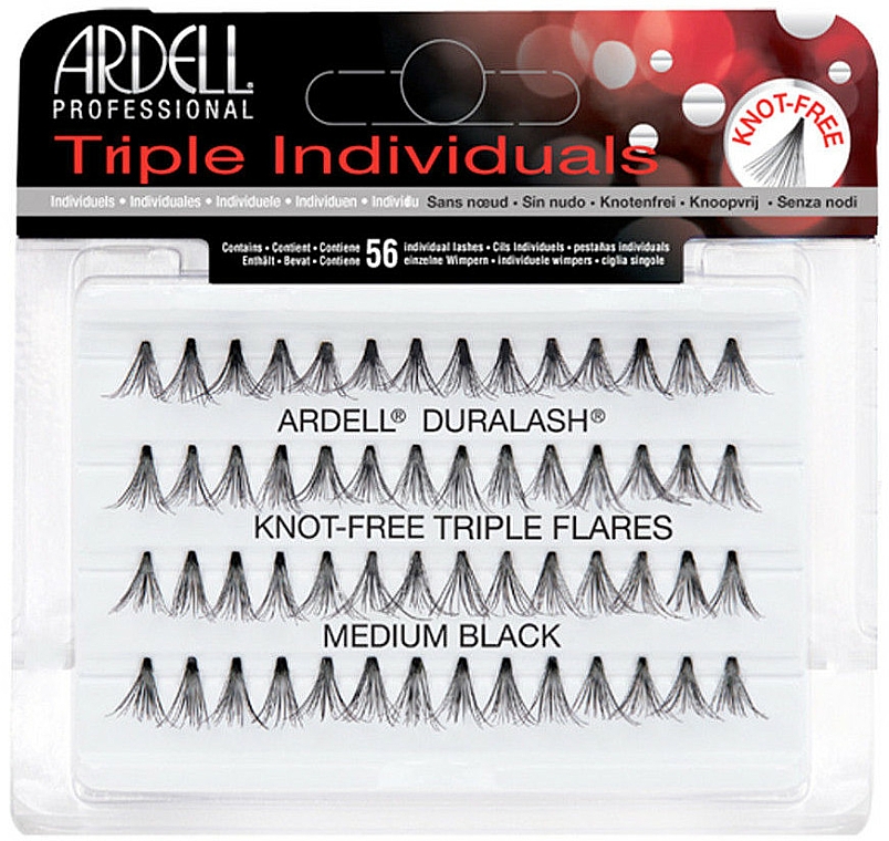 Wimpernbüschel-Set - Ardell Triple Individual Medium Black — Bild N1