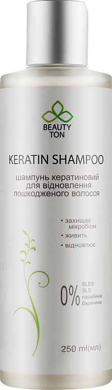 Regenerierendes Shampoo mit Keratin für geschädigtes Haar - Beauty TON — Bild N1