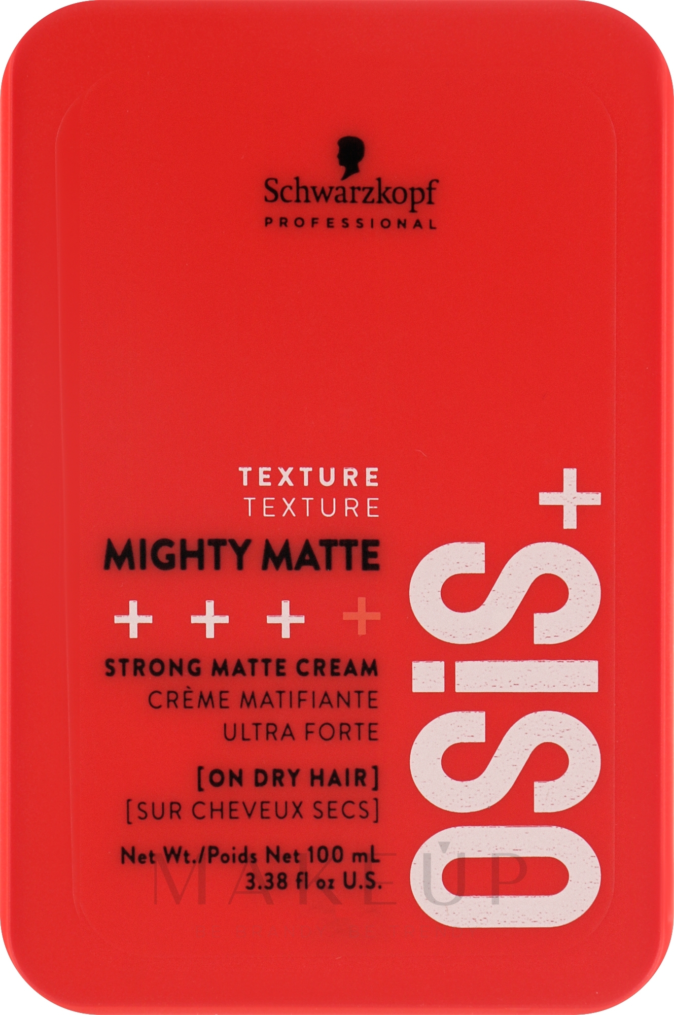 Mattierende Haarcreme - Schwarzkopf Professional Osis+ Mighty Matte Strong Matte Cream — Bild 100 ml