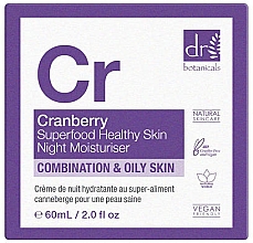 Feuchtigkeitscreme für das Gesicht für die Nacht - Dr. Botanicals Cranberry Superfood Healthy Skin Night Moisturiser — Bild N4
