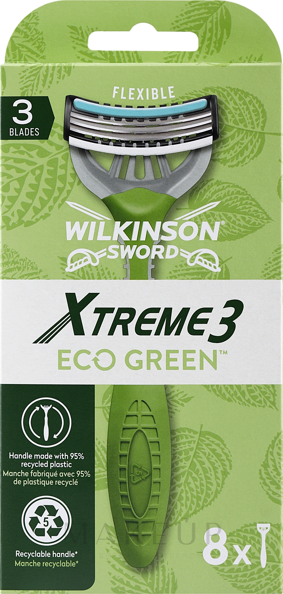 Einwegrasierer 8 St. - Wilkinson Sword Xtreme 3 Eco Green — Bild 8 St.