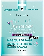 Gesichtsmaske gegen Verschmutzung Acai Beeren - Inuwet Face Mask Anti Polution Acai Berries — Bild N1