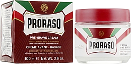 Düfte, Parfümerie und Kosmetik Feuchtigkeitsspendende und pflegende Pre Shave Creme - Proraso Red Pre Shaving Cream