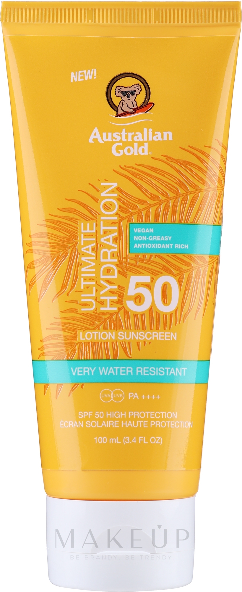 Feuchtigkeitsspendende Sonneschutzlotion SPF 50 - Australian Gold Utimate Hydration Sunscreen Lotion SPF 50 — Bild 100 ml