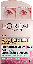 Düfte, Parfümerie und Kosmetik Feuchtigkeitscreme für die Haut um die Augen Rose - L'Oreal Paris Age Perfect Golden Age Rosy Radiant Eye Cream