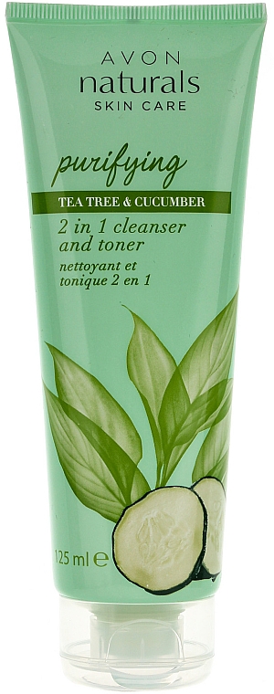 Reinigendes und tonisierendes Gesichtsgel mit Gurken- und Teebaumextrakt - Avon Naturals — Bild N1