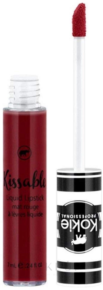 Matter flüssiger Lippenstift - Kokie Professional Kissable Matte Liquid Lipstick — Bild 584 - Cerise