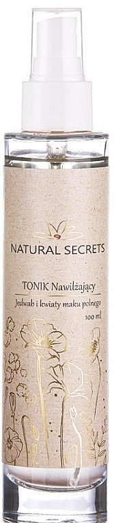 Feuchtigkeitsspendendes Gesichtswasser Seiden- und Mohnblumen - Natural Secrets Moisturizing Tonic (Glas)  — Bild N1