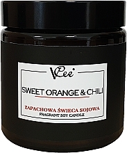 Sojakerze mit süßem Orangenduft - Vcee Sweet Orange & Chili Fragrant Soy Candle  — Bild N1